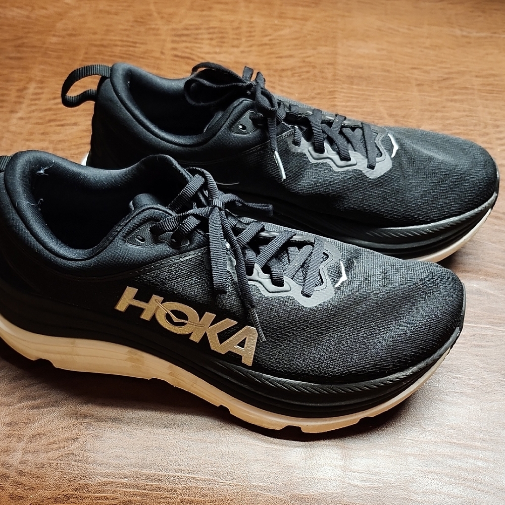 Hoka Black and White Running Shoes